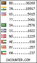 visitors by country counter