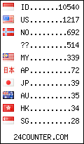 visitors by country counter