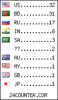 visitors by country counter