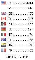 visitors by country counter