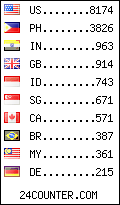 visitors by country counter