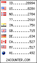 visitors by country counter