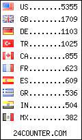visitors by country counter