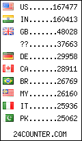 visitors by country counter