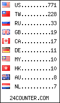 visitors by country counter