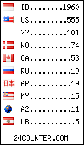 visitors by country counter