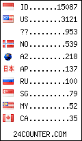 visitors by country counter