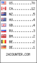 visitors by country counter