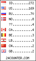 visitors by country counter