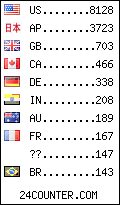 visitors by country counter