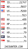 visitors by country counter
