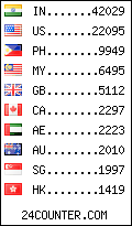 visitors by country counter