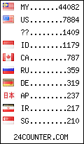 visitors by country counter