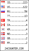 visitors by country counter