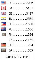 visitors by country counter