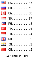 visitors by country counter