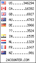 visitors by country counter