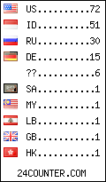 visitors by country counter