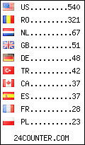 visitors by country counter