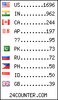 visitors by country counter