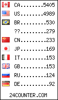 visitors by country counter