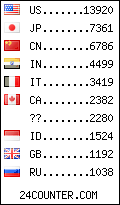 visitors by country counter