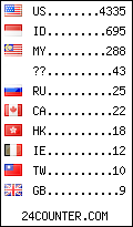 visitors by country counter