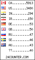 visitors by country counter