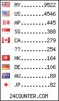 visitors by country counter