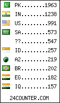 visitors by country counter