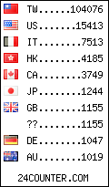 visitors by country counter
