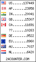 visitors by country counter