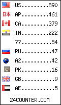 visitors by country counter