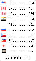 visitors by country counter