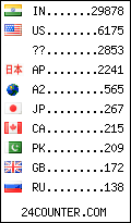 visitors by country counter