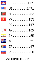 visitors by country counter