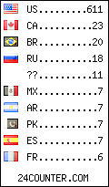 visitors by country counter