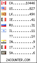 visitors by country counter