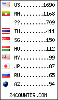 visitors by country counter