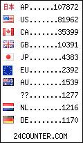 visitors by country counter