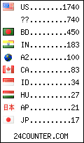 visitors by country counter