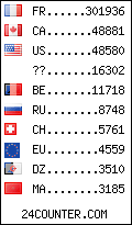 visitors by country counter