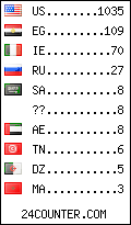 visitors by country counter