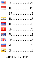 visitors by country counter