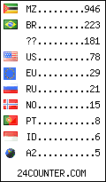 visitors by country counter