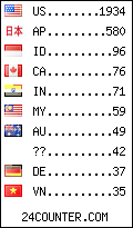 visitors by country counter