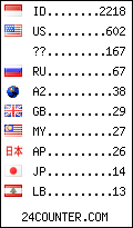 visitors by country counter