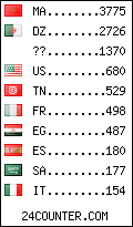 visitors by country counter