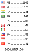 visitors by country counter