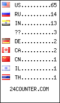 visitors by country counter